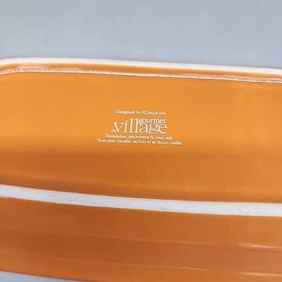 Gourmet Du Village Orange Cheese Fromage Baker Dish / Butter Dish ~ Burnt Orange - Picture 5 of 6